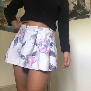 HAND MADE Floral Mini Skirt
